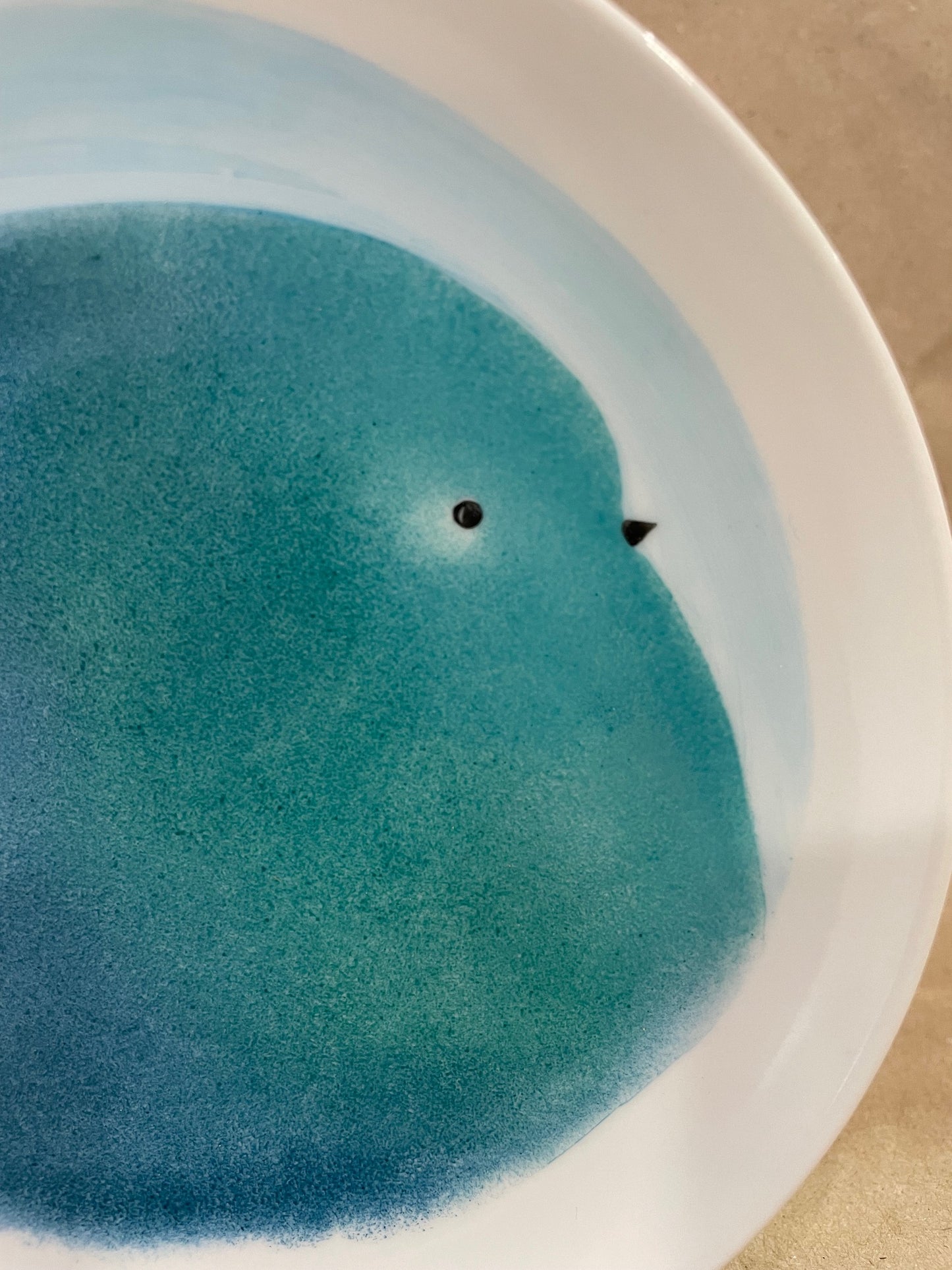 Assiette Oiseau Bleu