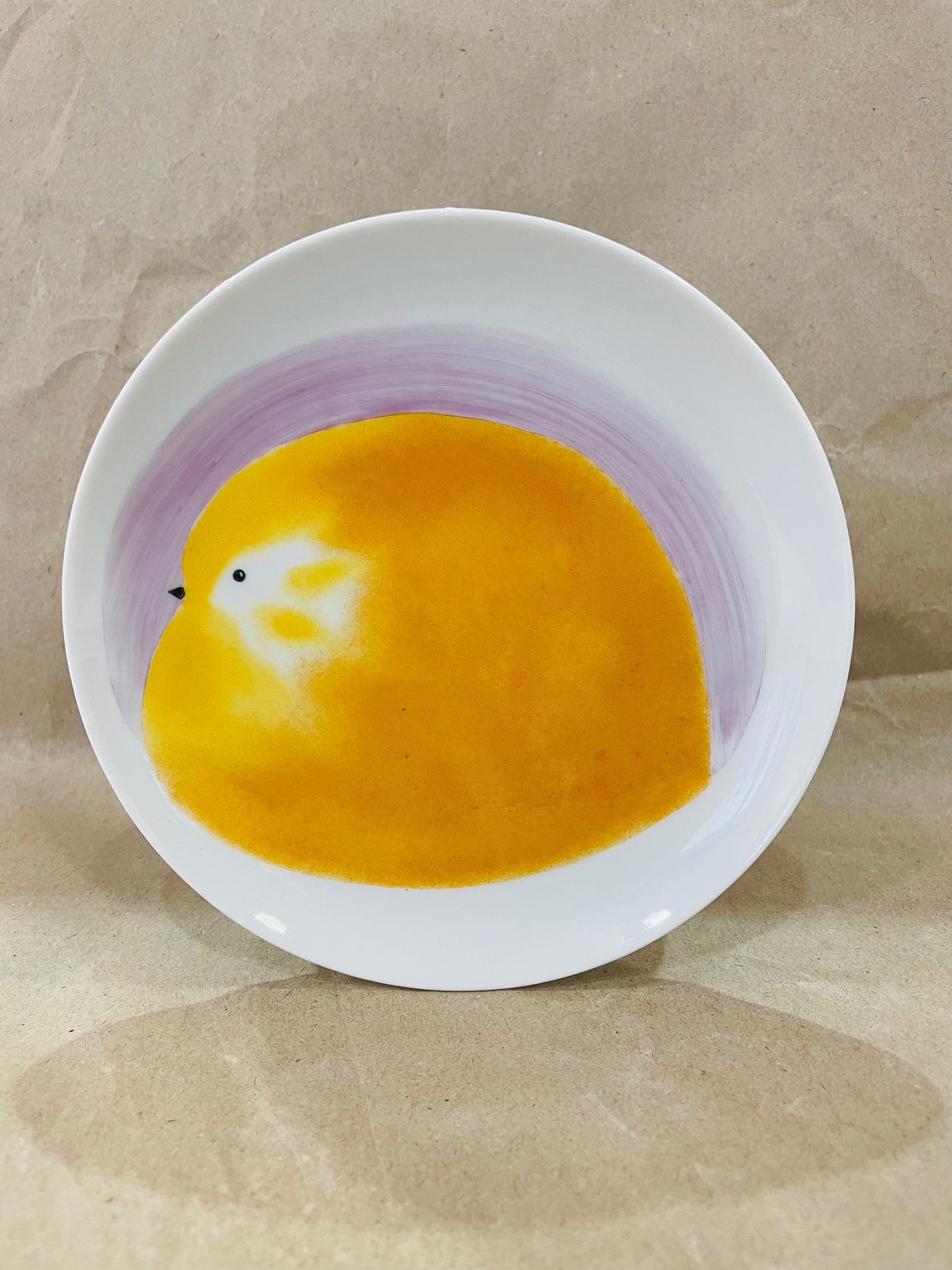 Assiette Oiseau Jaune