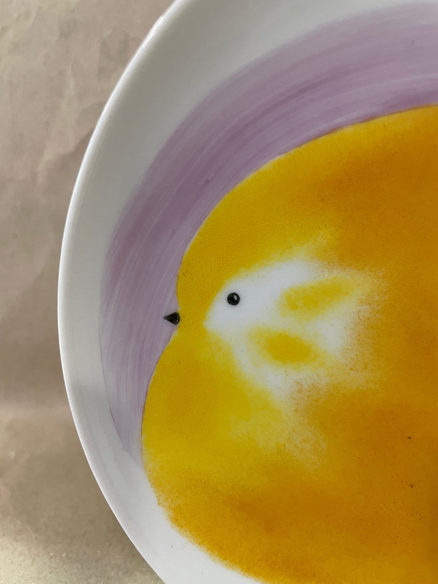 Assiette Oiseau Jaune